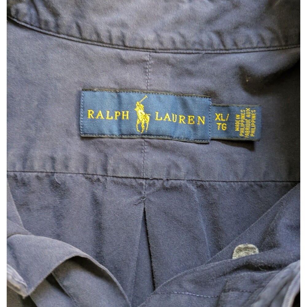 Ralph Lauren Men’s Navy Blue Short Sleeve Shirt Size XL - Picture 4 of 4
